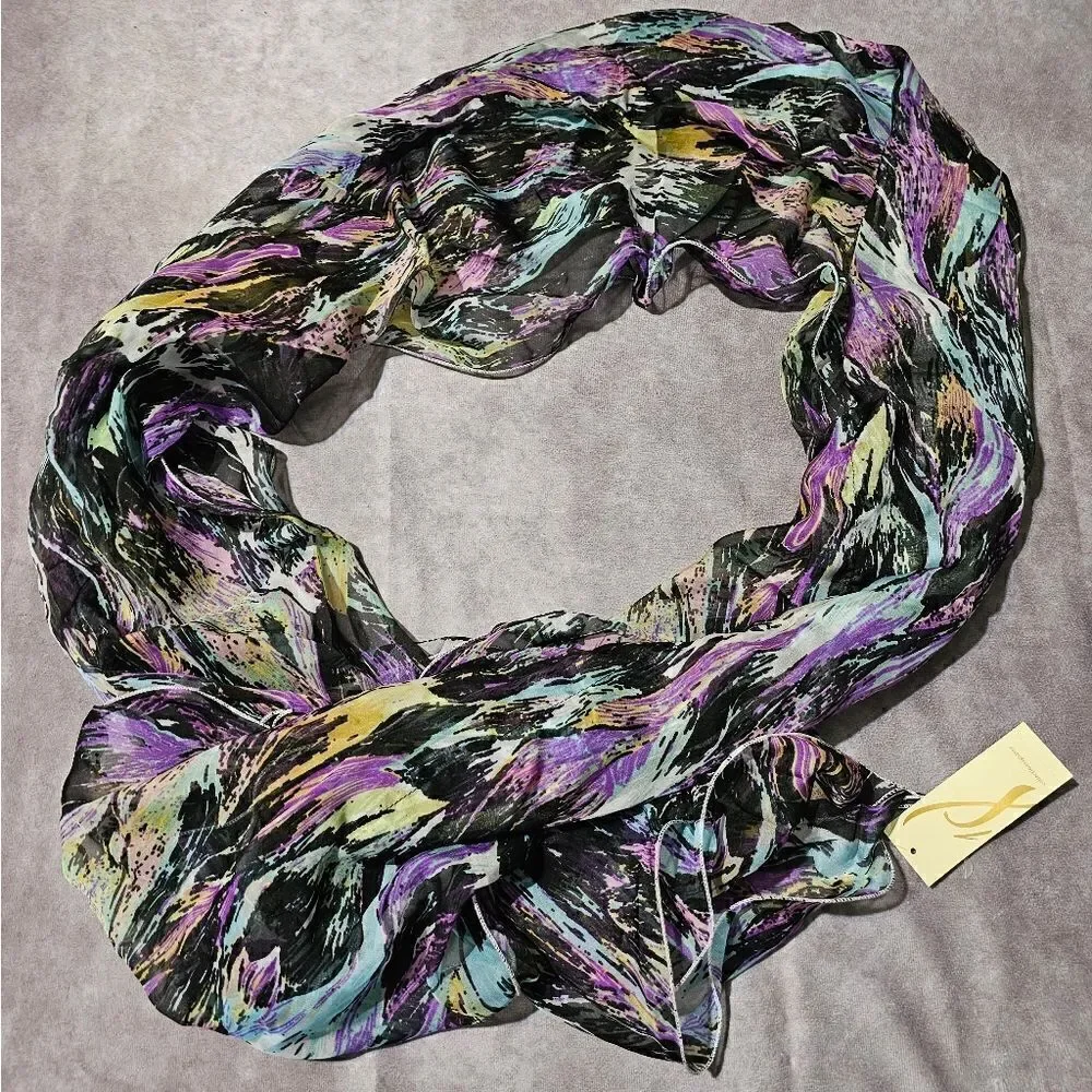 COLLECTION EIGHTEEN Water Floral Boa POLYESTER Scarf 15